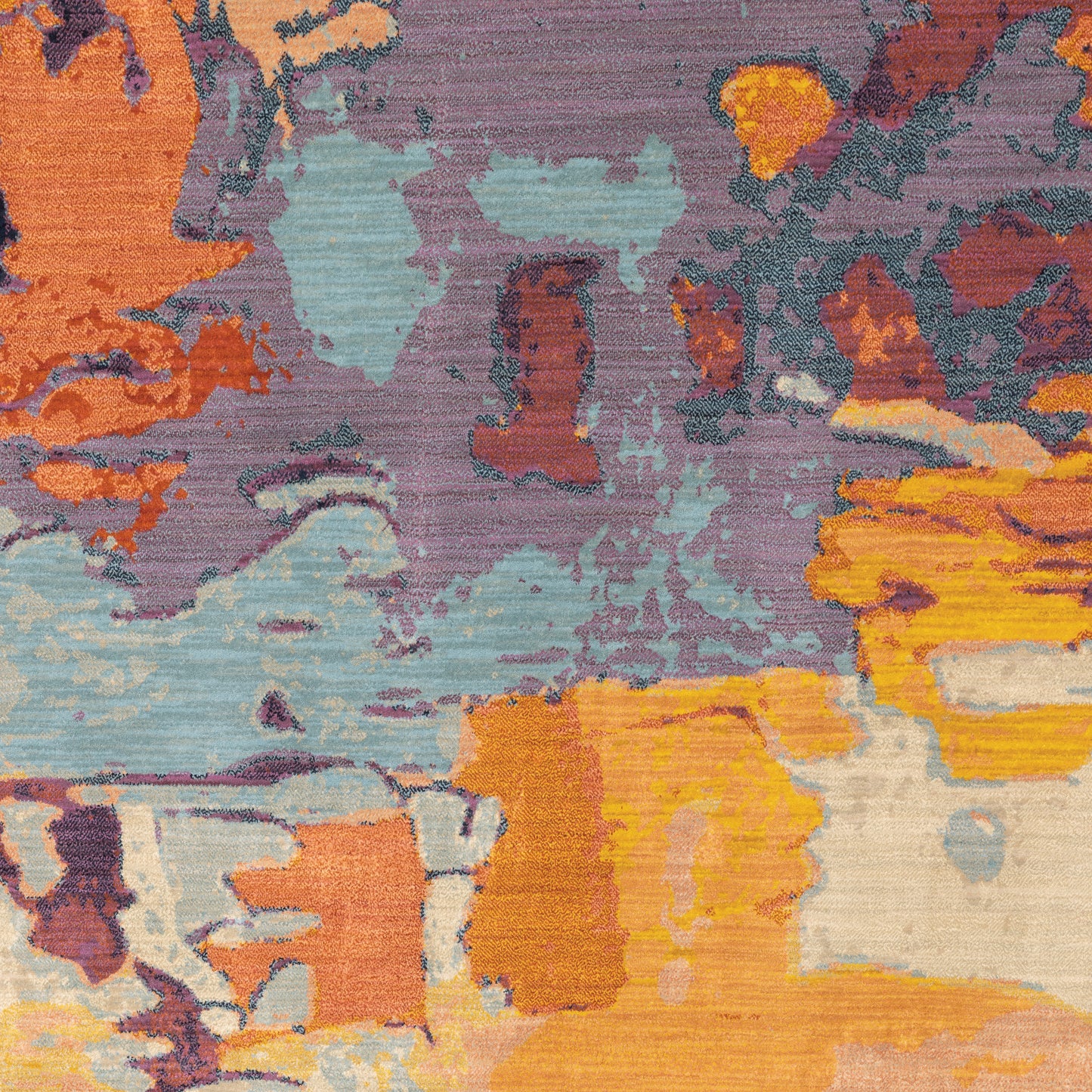 Xanadu Orange Purple Modern & Contemporary Abstract Indoor Rug