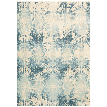 Xanadu Ivory Blue Modern & Contemporary Abstract Indoor Rug