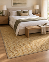 Spice Sisal Rug with Harvest Haze Cotton Border in Bedroom 5
