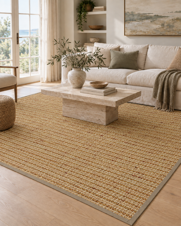 Spice Sisal Rug with Harvest Haze Cotton Border