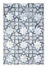 Poshrug Grey White Modern Design Cowhide Rig - Free Shipping 1