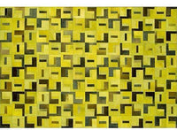 Poshrug Yellow Black Contemporary Cowhide Rug - Free Shipping 1