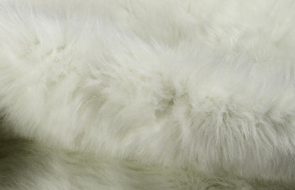 4' X 5' Off White Faux Cowhide Animal Print Cowhide Area Rug