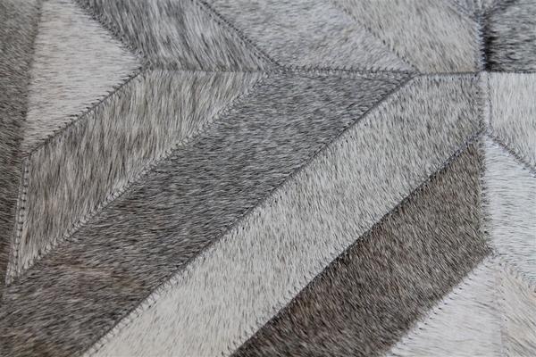 Madisons Gray Parquet Patchwork Cowhide Rug alternate view