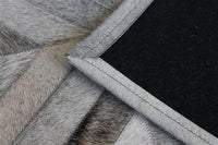 Posh Rug Madisons Gray Parquet Pattern Patchwork Cowhide Rug 3
