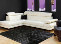 Posh Rug Madisons Black Patchwork Cowhide Rug 3