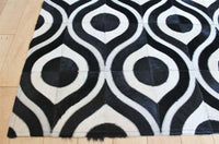 Area Rugs - Madisons Black And White Rug - Geometric Cowhide Pattern 3