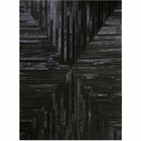 Area Rugs - Madisons Black Patchwork Cowhide Rug 1