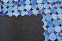 Area Rugs - Madisons Blue Cowhide Patchwork Rug Circle Pattern 5