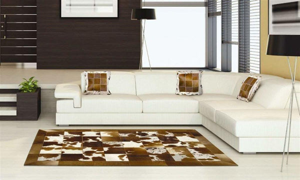 Madisons Brown Patchwork Cowhide Rug alternate view