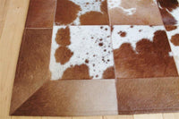 Area Rugs - Madisons Brown Patchwork Cowhide Area Rug 3