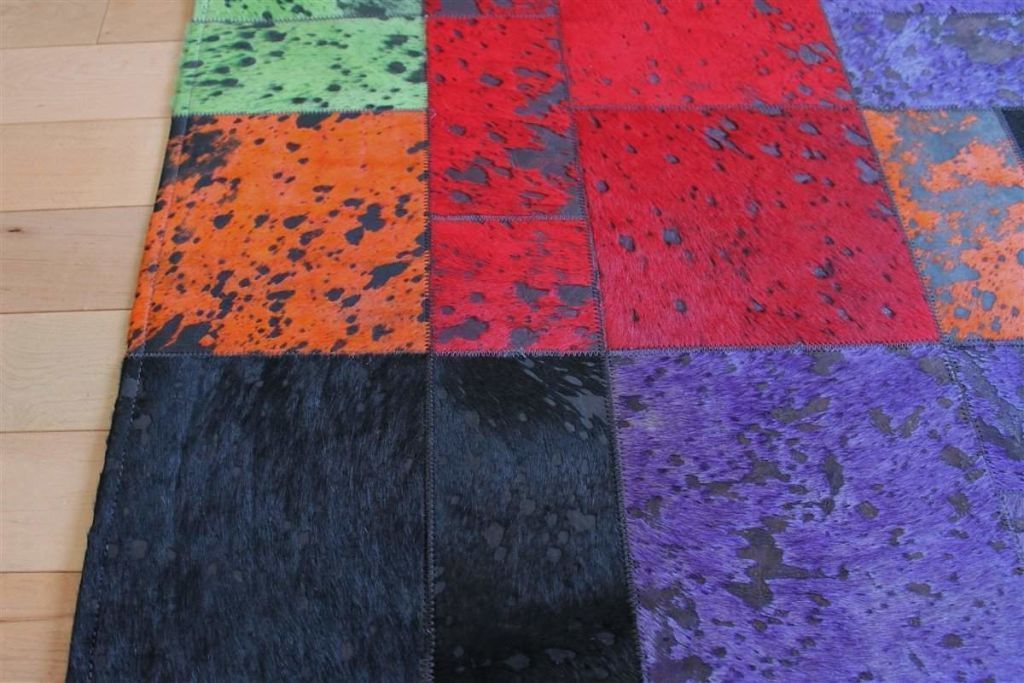 Area Rugs - Madisons Colorful Patchwork Cowhide Area Rug