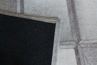 Area Rugs - Madisons Multi-Tone Grey Patchwork Brick Pattern Cowhide Area Rug 4