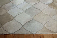 Area Rugs - Madisons Multi-Tone White Geometric Cowhide Area Rug 2