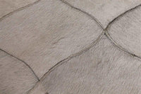 Area Rugs - Madisons Multi-Tone White Geometric Cowhide Area Rug 3