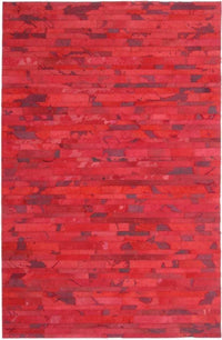 Area Rugs - Madisons Red Cowhide Patchwork Rug 1