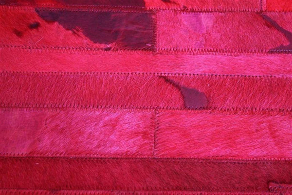 Madisons Red Patchwork Cowhide Rug alternate view