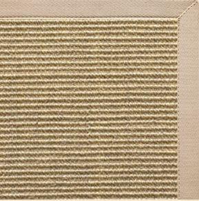 Bone Sisal Rug with Alabastor Cotton Border - Free Shipping