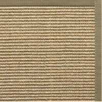Bone Sisal Rug with Basil Green Cotton Border - Free Shipping 1