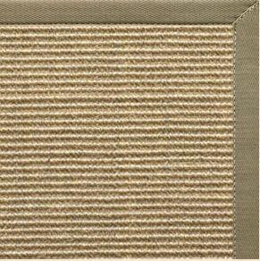 Bone Sisal Rug with Basil Green Cotton Border - Free Shipping