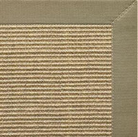 Bone Sisal Rug with Basil Green Cotton Border - Free Shipping 3