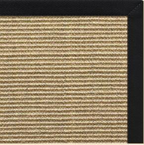 Bone Sisal Rug with Black Onyx Cotton Border alternate view