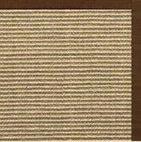 Bone Sisal Rug with Bronze Cotton Border - Free Shipping 1