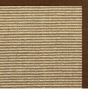 Bone Sisal Rug with Bronze Cotton Border