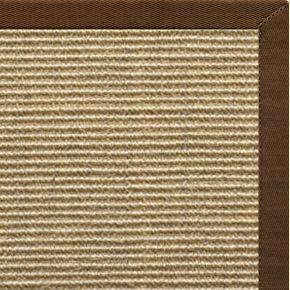 Bone Sisal Rug with Bronze Cotton Border - Free Shipping