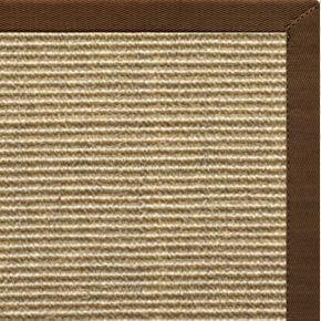 Bone Sisal Rug with Bronze Cotton Border alternate view
