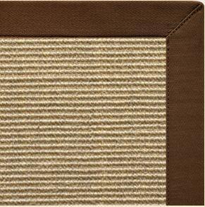 Bone Sisal Rug with Bronze Cotton Border - Free Shipping