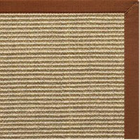 Bone Sisal Rug with Burnt Sienna Cotton Border - Free Shipping 2