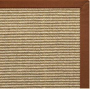 Bone Sisal Rug with Burnt Sienna Cotton Border alternate view