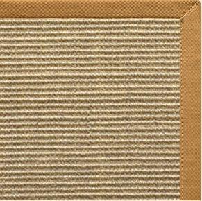 Bone Sisal Rug with Butter Rum Cotton Border alternate view