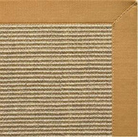 Bone Sisal Rug with Butter Rum Cotton Border - Free Shipping 3