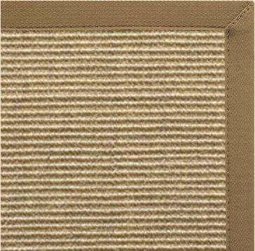 Bone Sisal Rug with Canvas Adobe Border - Free Shipping