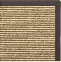 Bone Sisal Rug with Canvas Black Border - Free Shipping 1