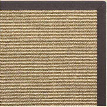 Bone Sisal Rug with Canvas Black Border