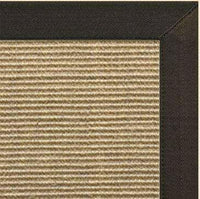 Bone Sisal Rug with Canvas Chocolate Border - Free Shipping 1
