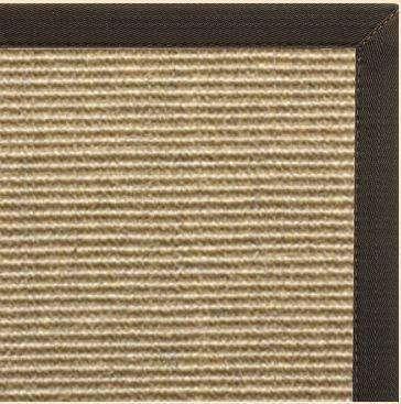Bone Sisal Rug with Canvas Chocolate Border alternate view