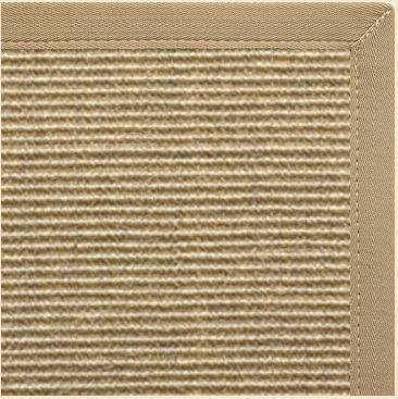 Bone Sisal Rug with Canvas Khaki Border - Free Shipping