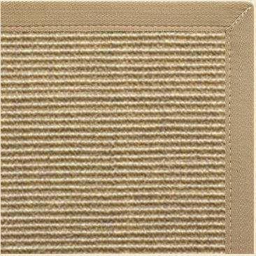Bone Sisal Rug with Canvas Khaki Border alternate view