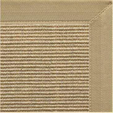 Bone Sisal Rug with Canvas Khaki Border - Free Shipping