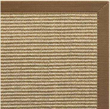 Bone Sisal Rug with Canvas Mocha Border - Free Shipping