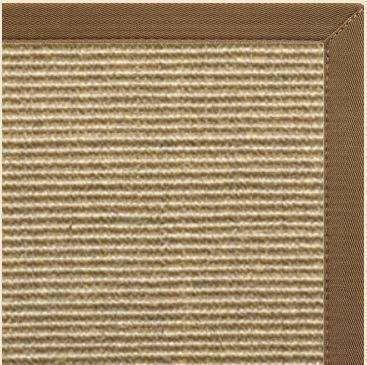 Bone Sisal Rug with Canvas Mocha Border