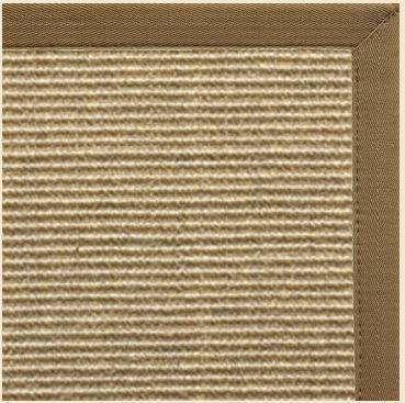 Bone Sisal Rug with Canvas Pecan Border