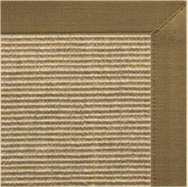 Bone Sisal Rug with Canvas Pecan Border alternate view