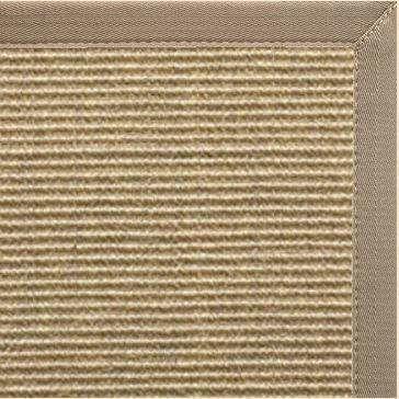 Bone Sisal Rug with Canvas Putty Border - Free Shipping