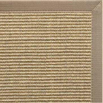 Bone Sisal Rug with Canvas Putty Border