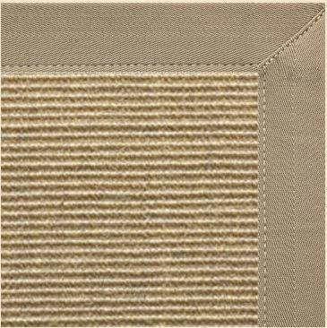 Bone Sisal Rug with Canvas Putty Border - Free Shipping